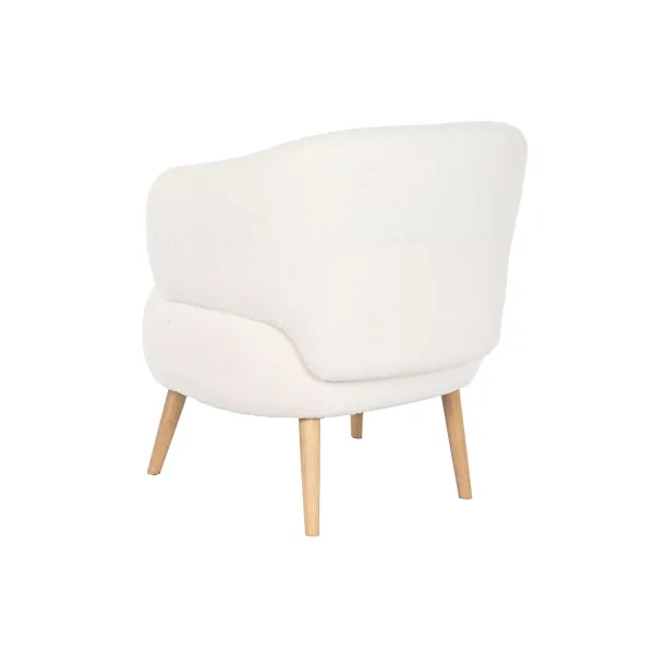 Nojatuoli DKD Home Decor Valkoinen Luonnollinen Puu 70 x 70 x 80 cm