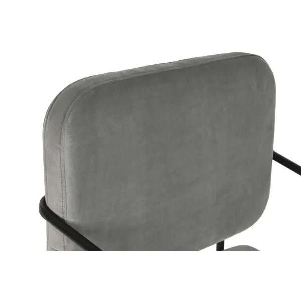 Nojatuoli DKD Home Decor Harmaa Metalli 62 x 76 x 76 cm 55 x 71 x 72 cm