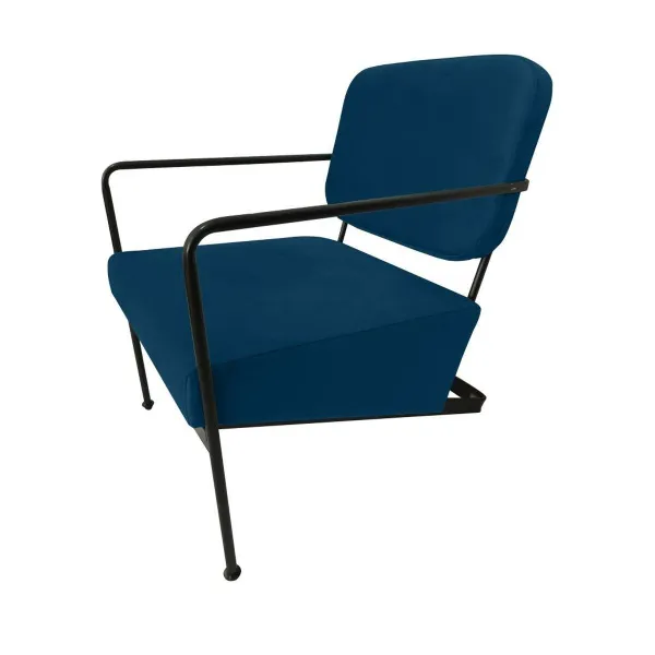 Fotelis DKD Home Decor Mėlyna Metalinis 62 x 76 x 76 cm 55,5 x 72 x 71 cm