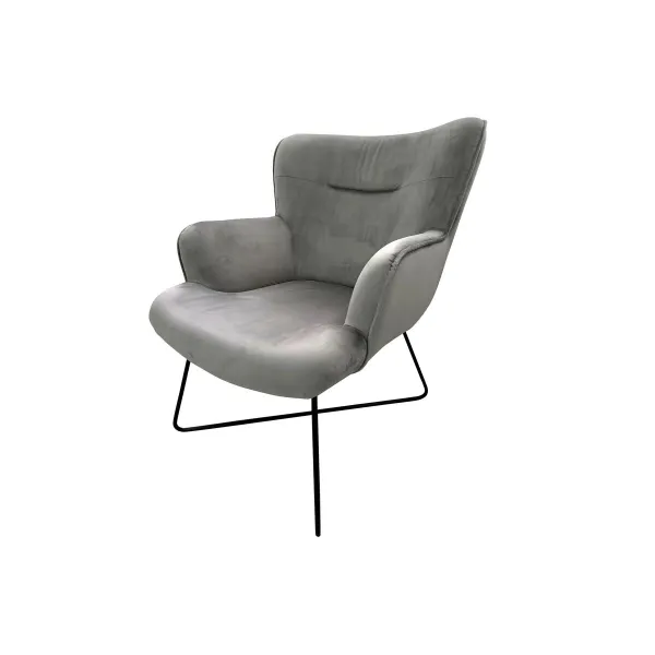 Fotelis DKD Home Decor Pilka Metalinis 67 x 81 x 87 cm