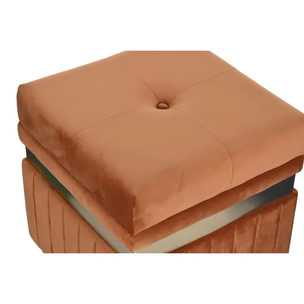 Банкетка DKD Home Decor Синий Зеленый Оранжевый Позолоченный Деревянный MDF 93 x 47 x 45 cm (3 штук)