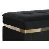 Taburetė DKD Home Decor Juoda Auksinis Žalia Tamsiai pilka Medžio MDF 70 x 40 x 43 cm