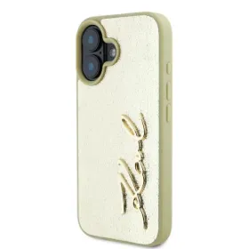 Karl Lagerfeld Metal Signature - Case for iPhone 16 (gold)