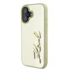 Karl Lagerfeld Metal Signature - Case for iPhone 16 (gold)
