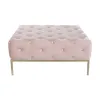 Банкетка DKD Home Decor Розовый Позолоченный Металл 100 x 100 x 45 cm