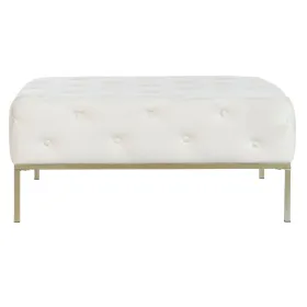Taburete DKD Home Decor Balts Bronza Metāls 100 x 100 x 45 cm