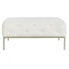 Банкетка DKD Home Decor Белый Позолоченный Металл 100 x 100 x 45 cm