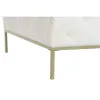 Банкетка DKD Home Decor Белый Позолоченный Металл 100 x 100 x 45 cm