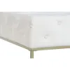 Банкетка DKD Home Decor Белый Позолоченный Металл 100 x 100 x 45 cm