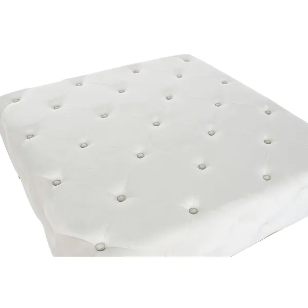 Банкетка DKD Home Decor Белый Позолоченный Металл 100 x 100 x 45 cm