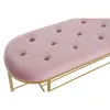 Банкетка DKD Home Decor 100 x 35 x 40 cm Розовый Позолоченный Металл