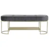 Банкетка DKD Home Decor Серый Позолоченный Металл 120 x 40 x 45 cm