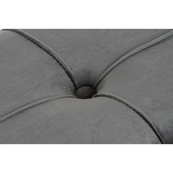Банкетка DKD Home Decor Серый Позолоченный Металл 120 x 40 x 45 cm