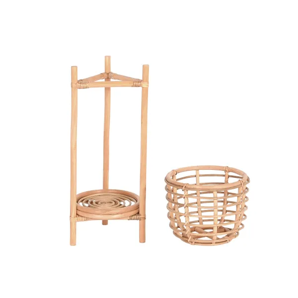 Подставка под цветочный горшок DKD Home Decor 25 x 25 x 70 cm Натуральный ротанг Bali