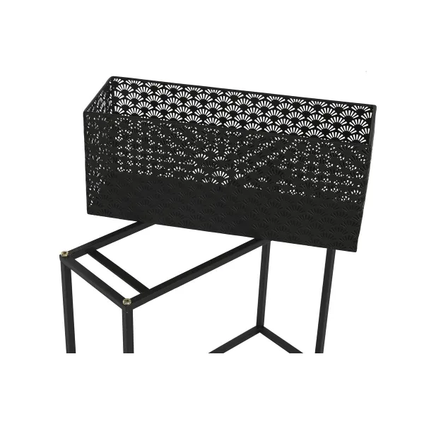 Набор кашпо DKD Home Decor 60 x 22 x 70 cm Чёрный Металл