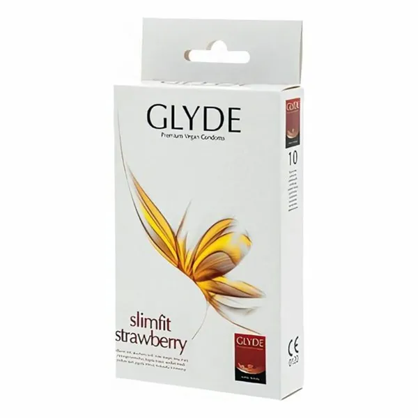 Condoms Glyde Strawberry 17 cm (10 uds)