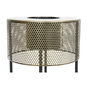 Набор кашпо DKD Home Decor 33 x 33 x 67 cm Чёрный Позолоченный Металл Loft
