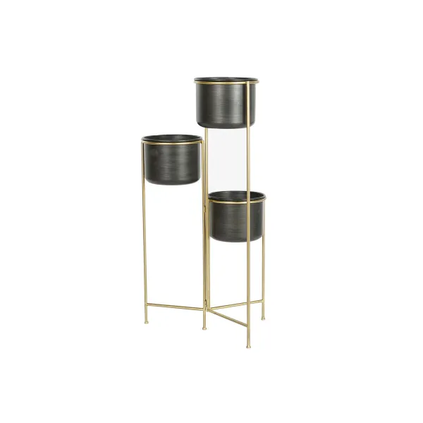 stādītājs DKD Home Decor 30 x 21 x 80 cm Melns Bronza Metāls