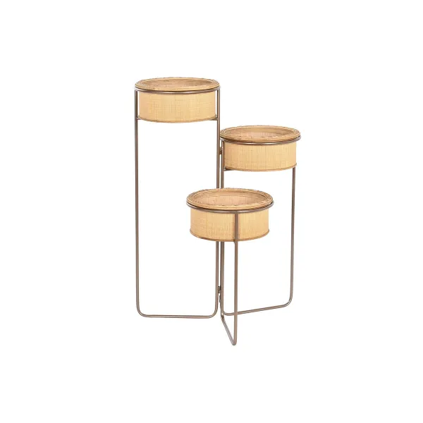 stādītājs DKD Home Decor 55 x 42 x 79 cm Melns Brūns Dzelzs Bambuss Tropiskais