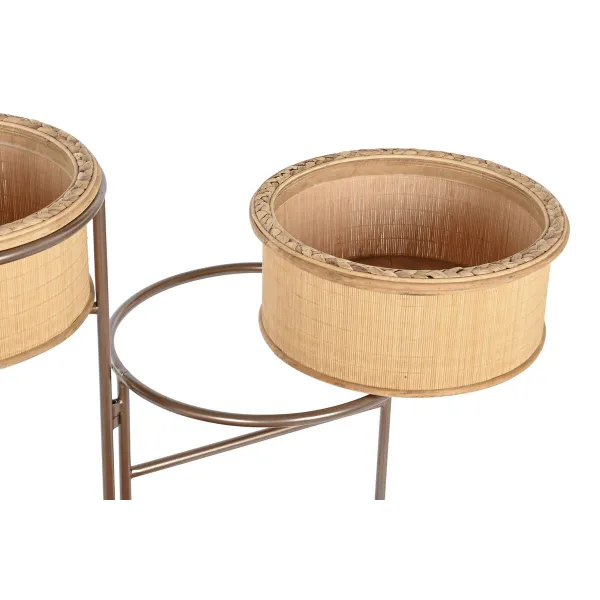Kabantis šviestuvas DKD Home Decor 55 x 42 x 79 cm Juoda Ruda Geležis Bambukas Tropinis