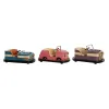 Koristehahmo DKD Home Decor Sininen Pinkki Liila Vintage 19,5 x 11 x 9,5 cm (3 osaa)
