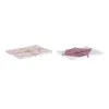 Pöytäliina ja lautasliinat DKD Home Decor 150 x 150 x 0,5 cm Pinkki Valkoinen (2 osaa)