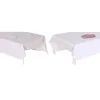 Tablecloth and napkins DKD Home Decor 150 x 250 x 0,5 cm Pink White (2 Units)