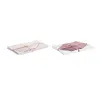 Galda drānas un salvetes DKD Home Decor 150 x 250 x 0,5 cm Rozā Balts (2 gb.)