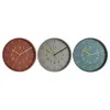 Sienas pulkstenis DKD Home Decor Balts Tirkīzs Terakota PVC Urbāns 30 x 4,3 x 30 cm (3 gb.)