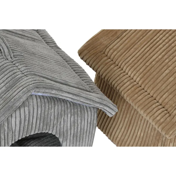 Gyvūnų lova DKD Home Decor 40 x 33 x 38 cm 48 x 37 x 40 cm Pilka Kupranugaris Aliuminis 2 vnt.