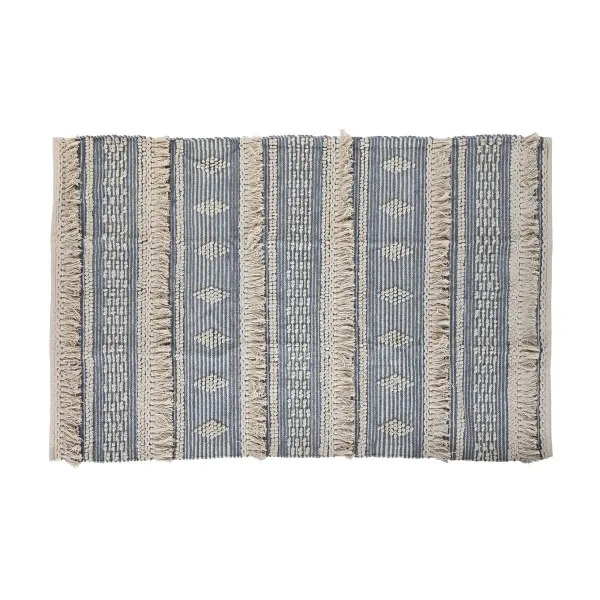 Kilimas DKD Home Decor 180 x 120 x 2 cm Mėlyna Medvilnė Balta Boho
