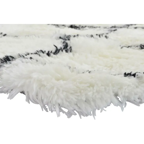 Matto DKD Home Decor 160 x 230 x 5 cm Polyesteri Valkoinen Vinoneliö