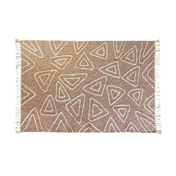 Kilimas DKD Home Decor Rožinė Degtas molis Balta Kutai Miesto (160 x 230 x 1 cm)