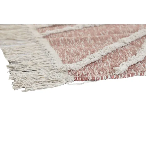 Kilimas DKD Home Decor Rožinė Degtas molis Balta Kutai Miesto (160 x 230 x 1 cm)