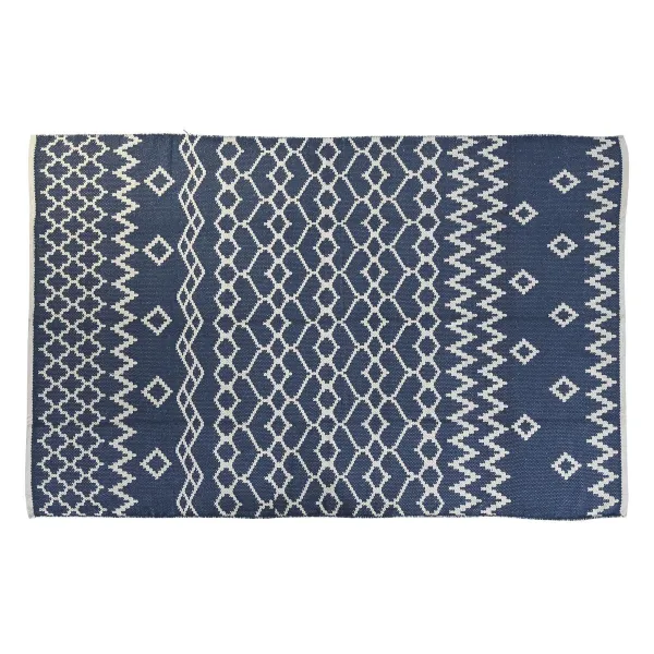 Kilimas DKD Home Decor Mėlyna Balta Arabas (120 x 180 x 1 cm)