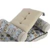 Sodo sofa DKD Home Decor Mėlyna Rusvai gelsva 90 x 55 x 18 cm