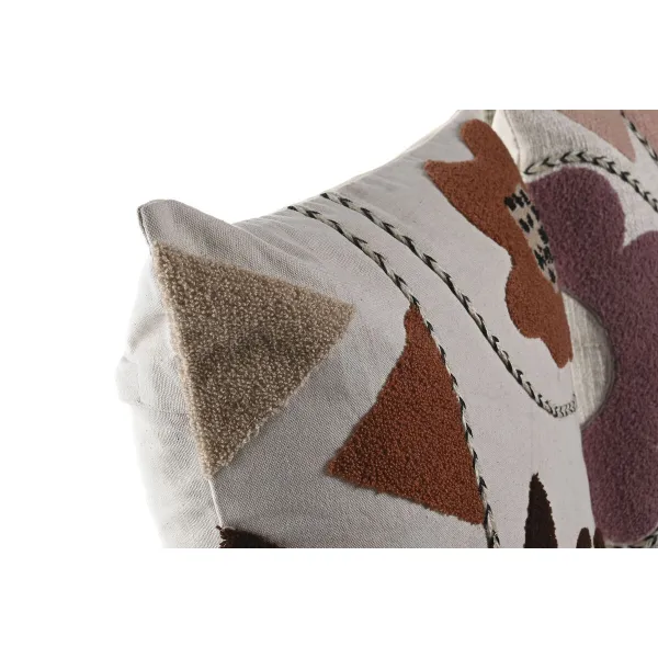 Cushion DKD Home Decor White Pink 45 x 15 x 45 cm (2 Units)