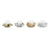 Вуаль DKD Home Decor Позолоченный Серебристый Рождество 10.5 x 10.5 x 7 cm 10,5 x 10,5 x 7 cm (4 штук)