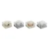 Вуаль DKD Home Decor Позолоченный Серебристый Рождество 10.5 x 10.5 x 7 cm 10,5 x 10,5 x 7 cm (4 штук)