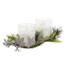 Набор свечей DKD Home Decor Позолоченный Серебристый Рождество 10 x 10 x 7 cm (2 штук)