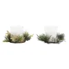 Вуаль DKD Home Decor Позолоченный Серебристый Рождество 15 x 15 x 5 cm (2 штук)