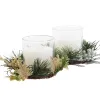 Вуаль DKD Home Decor Позолоченный Серебристый Рождество 15 x 15 x 5 cm (2 штук)