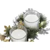 Вуаль DKD Home Decor Позолоченный Серебристый Рождество 15 x 15 x 5 cm (2 штук)
