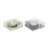 Вуаль DKD Home Decor Позолоченный Серебристый Рождество 21,5 x 21,5 x 8,5 cm (2 штук)