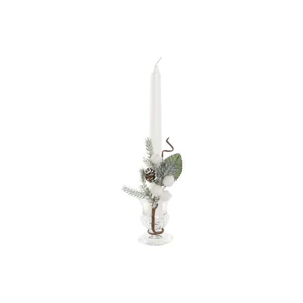 Candle Set DKD Home Decor White Christmas 21 x 10 x 5 cm 2 x 2 x 20 cm (4 Pieces)