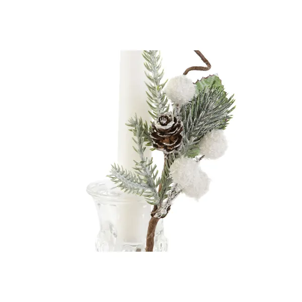 Žvakių rinkinys DKD Home Decor Balta Kalėdos 21 x 10 x 5 cm 2 x 2 x 20 cm (4 Dalys)