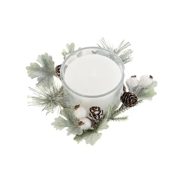 Вуаль DKD Home Decor Белый Рождество 15 x 15 x 5.5 cm 13 x 13 x 5,5 cm