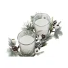 Sveču Komplekts DKD Home Decor Balts Ziemassvētki 10 x 10 x 7 cm 19 x 10.5 x 7 cm (2 gb.)