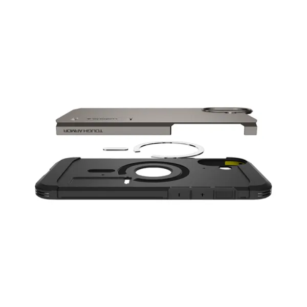 Spigen Tough Armor Mag MagSafe - Case for iPhone 16 (Gunmetal)