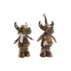 Новогоднее украшение DKD Home Decor Коричневый Северный олень 14 x 12 x 35 cm (2 штук)